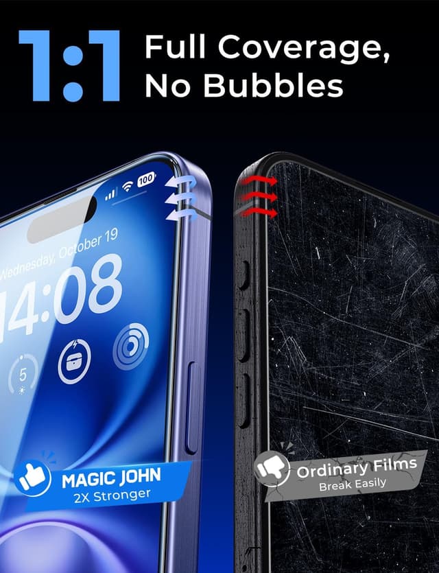 Thumbnail 6 de MAGIC JOHN iPhone 16 screen protector 6.1 inch