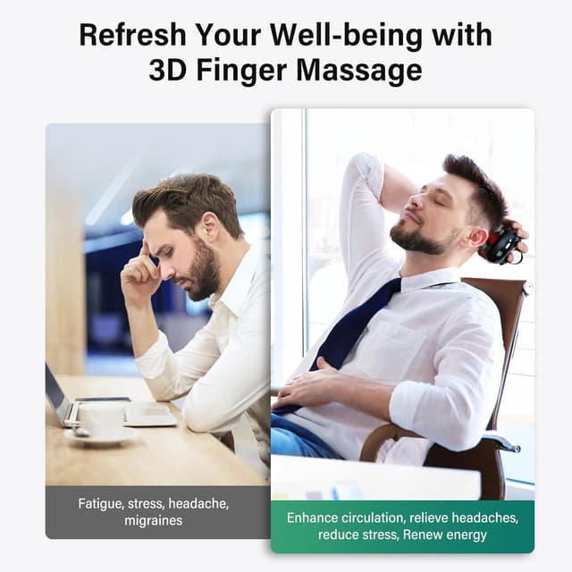 Detalle 2 de arboleaf Head Massager Scalp – IPX7 waterproof electric scalp massager with 8 removable silicone claws and 3 modes