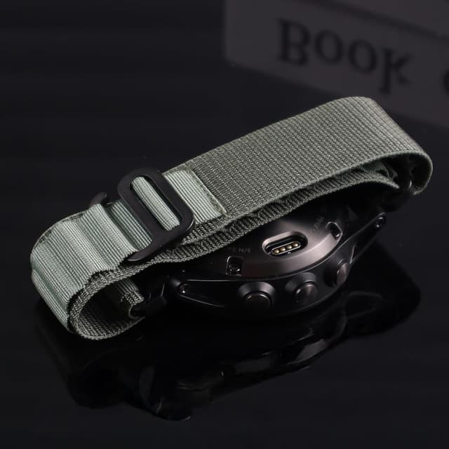 Detalle 1 de EKINGEEK Nylon QuickFit watch strap (20 mm) for Garmin fenix 7S/6S/5S, epix Pro Gen 2 42mm, fenix 8 43mm and more