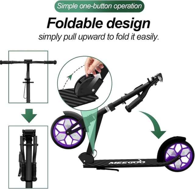 Thumbnail 3 de MEE GOO Foldable Kick Scooter 8" Wheels