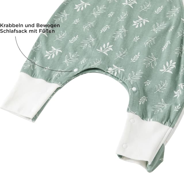 Thumbnail 6 de Duomiaomiao Sacco nanna per bambini con piedi 1.0 Tog in cotone, con aperture per le gambe