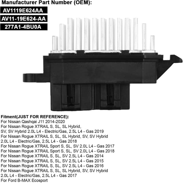 Detalle 2 de YAOPEI Heater Resistor for Qashqai J11