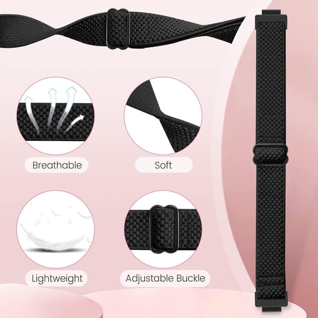 Detalle 2 de SHIJZWD Adjustable Elastic Nylon Watch Strap for Fitbit Inspire 3 / Inspire 2 / Inspire / Inspire HR / Ace 3 / Ace 2