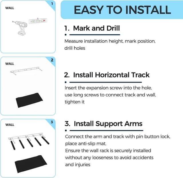 Thumbnail 5 de LINGVUM Vertical Wall Rack for Surfboards ⚓