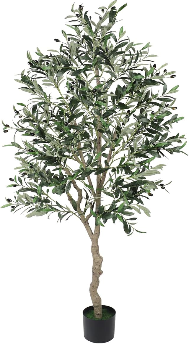 Thumbnail 6 de YOLEO 6FT Artificial Olive Tree (Style 5) – Faux Olive Silk Plant for Indoor & Balcony Decor