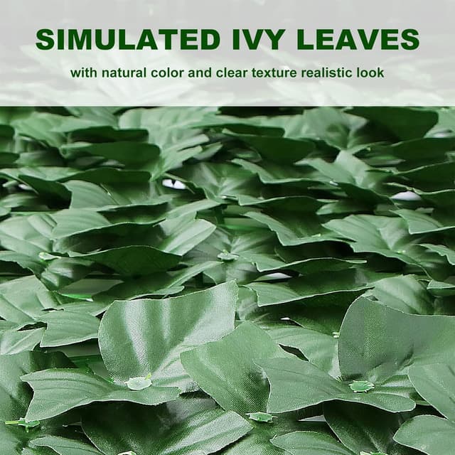 Detalle de FUOBECIE Artificial Ivy Fence Screen 1 x 3m