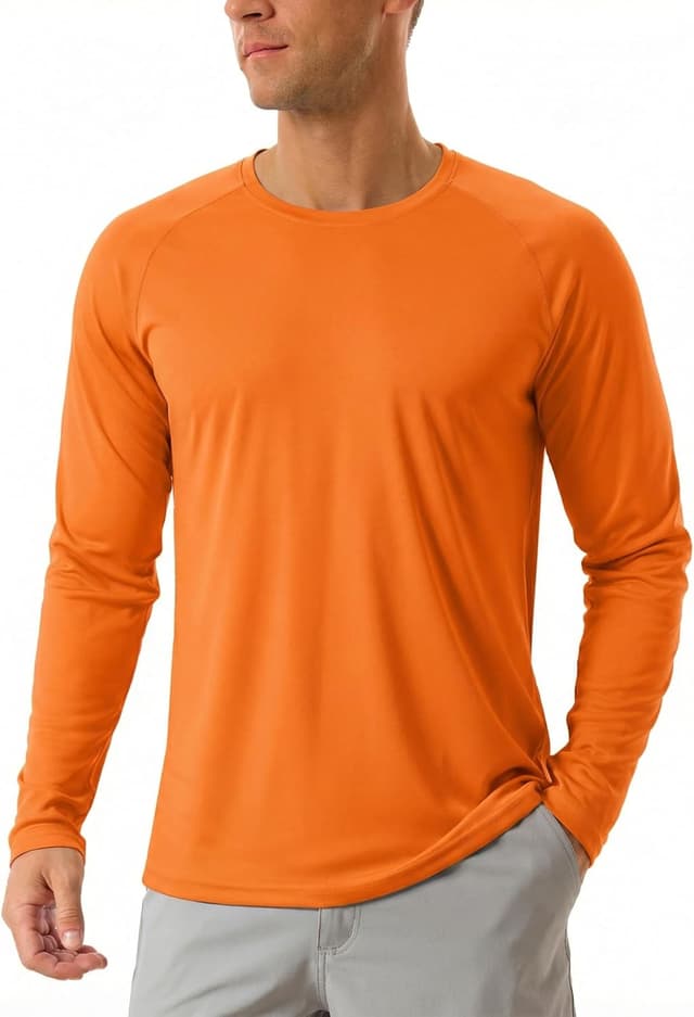 Detalle de TACVASEN Men’s UPF 50+ UV Protection Long Sleeve T-Shirt for Outdoor Hiking & Walking