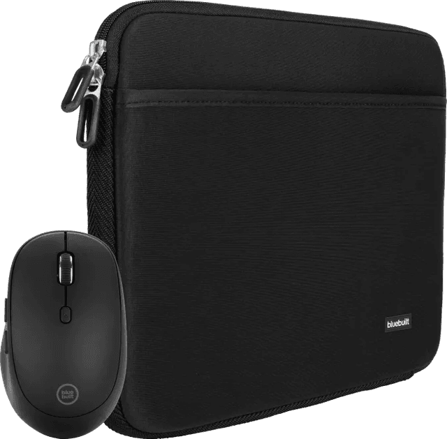 Detalle de BlueBuilt Laptophülle 31 cm 13 Zoll S Schwarz + Tradendum Maus