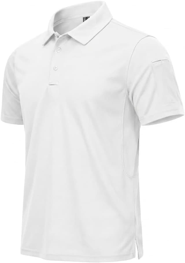Detalle de MAGCOMSEN Men’s Breathable Quick Dry Golf Polo Shirt (Short-Sleeved, Lightweight)