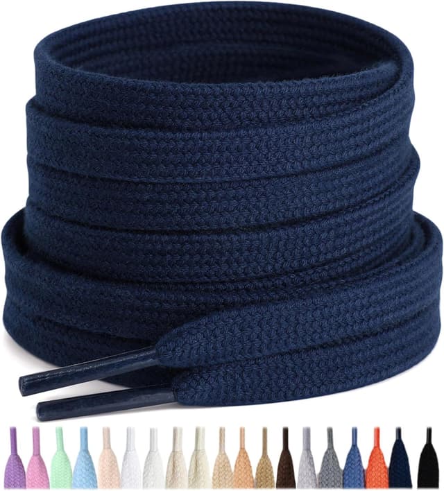 Thumbnail 5 de Stepace Lacets plats 100% coton 8 mm — 2 paires