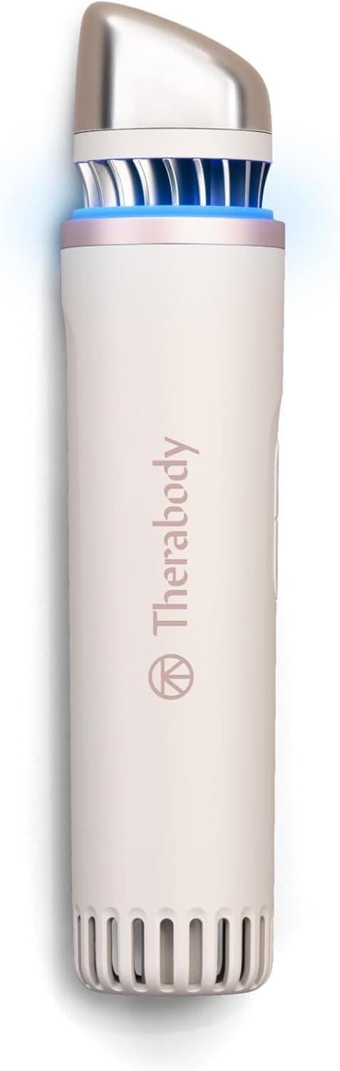 Detalle de Therabody TheraFace Depuffing Wand – Cold & Heat skincare treatment roller for puffiness and dark circles (White)
