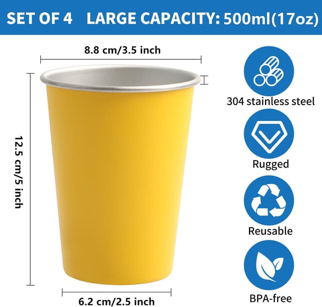 Detalle 2 de LAIJIANG kids stainless steel cups 350ml