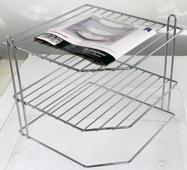 Detalle de Buckingham corner plate rack 23 cm chrome