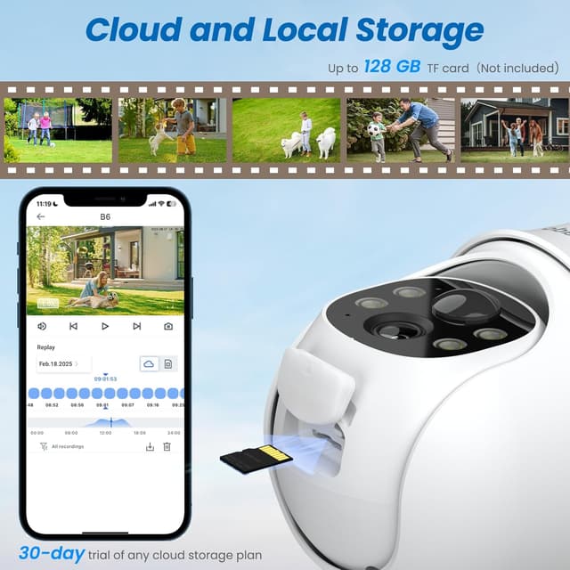 Thumbnail 6 de Cinnado Cinnado solar CCTV 2K camera system