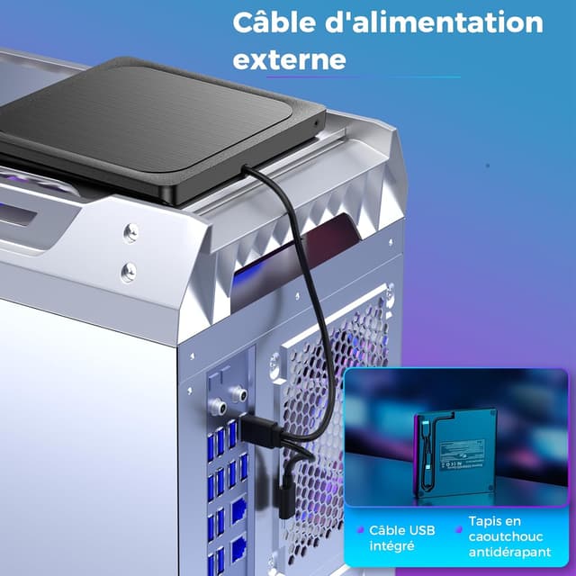 Thumbnail 6 de Lecteur DVD Externe USB 3.0 en métal brossé