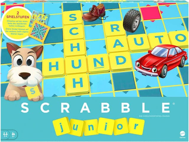 Detalle de Mattel Y9670 Scrabble Junior für Kinder 2-4 Spieler