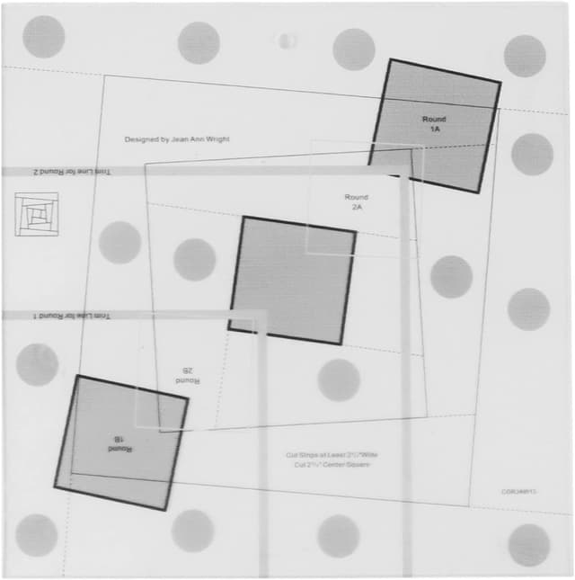 Detalle de Haofy Quilting Ruler Log Cabin quilt ruler (transparent acrylic, 10in)
