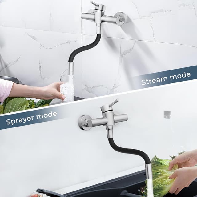 Detalle 1 de HURRAN Rubinetto cucina a muro 360°