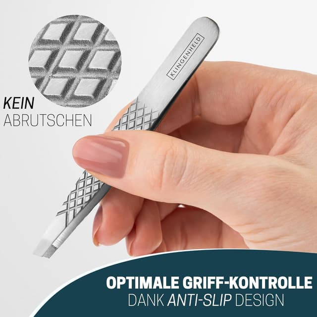 Detalle de KLINGENHELD Profi Pinzetten-Set für Präzision