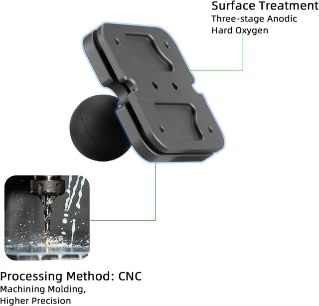 Thumbnail 6 de FANAUE Aluminum Phone Holder with 1" Ball Head Adapter (RAM size B, SA-01) for motorcycles & bikes
