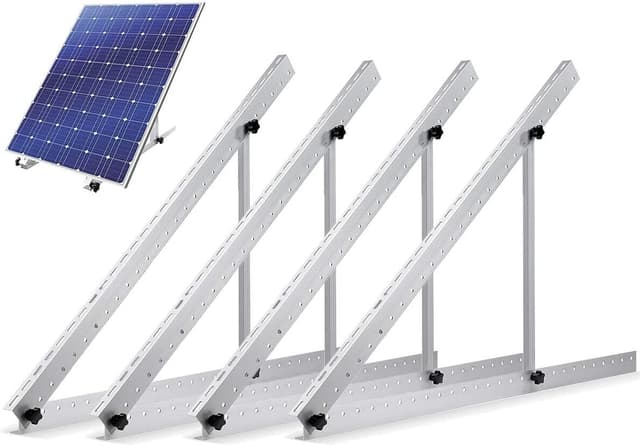Detalle de 2 Paar verstellbare Solarpanel-Halterungen (45 Zoll) für Flachdach – universal für Solarmodule 100W–600W mit einstellbarem Neigungswinkel