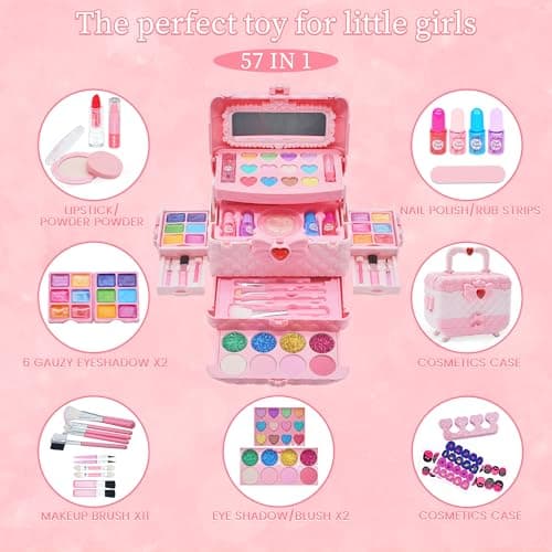 Thumbnail 2 de Kit de Maquillaje Lavable para Niñas - 57 Pcs 🎀
