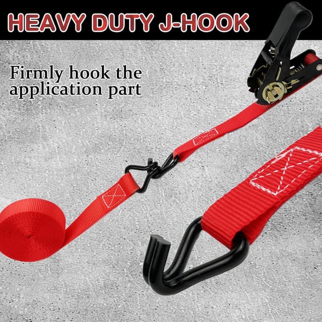 Detalle de OWSYTOOL Ratchet Straps 6m 800kg Tie Downs