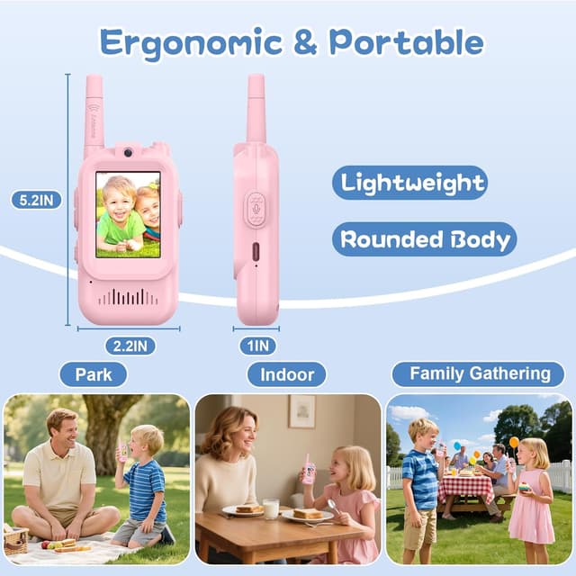 Thumbnail 4 de Walkie Talkie Niños Videollamada 400 m Rosa