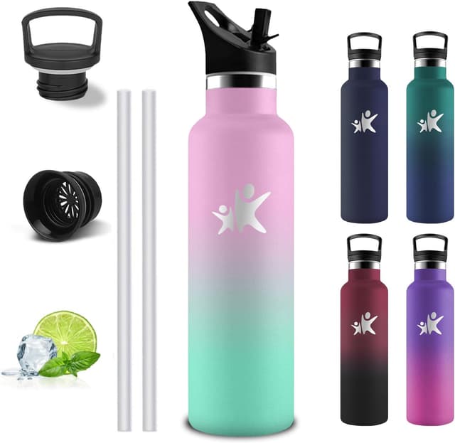 Detalle de Grsta borraccia termica 500 ml in acciaio inox doppio isolamento, senza BPA, con filtro e cannuccia