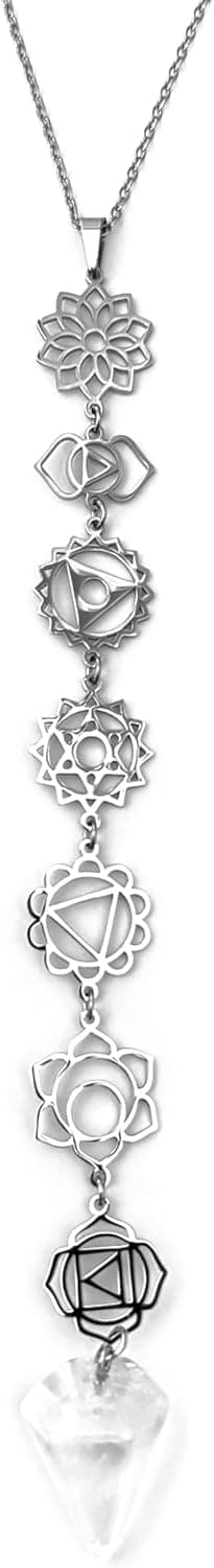 Detalle de Simboliks Colgante chakras con Péndulo de Cuarzo