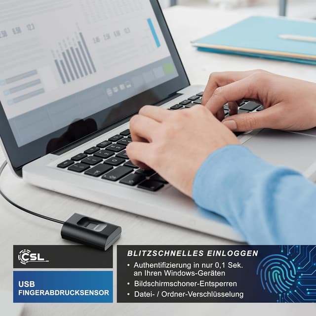 Thumbnail 5 de CSL USB Fingerabdrucksensor bis zu 10 IDs