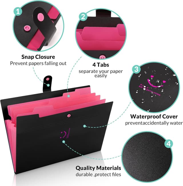 Detalle de KONVINIT A4 Dokumentenmappe mit 5 Fächern