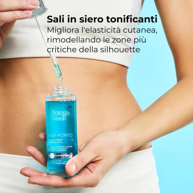 Detalle 2 de Bottega Verde Mar Morto – Siero Tonificante Corpo al Sali del Mar Morto, Centella e Alga Laminaria (100 ml)