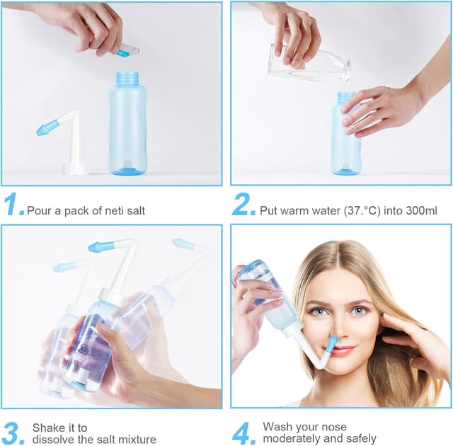 Thumbnail 4 de URAQT Neti Pot 300ml per lavaggio nasale