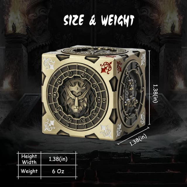 Thumbnail 5 de DNDND Brass 7-in-1 Spinner Dice Cube