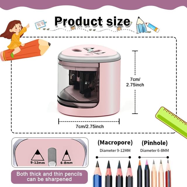 Detalle 2 de Elektrischer Bleistiftspitzer 5 Sekunden ✏