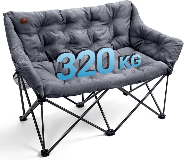 Detalle de EVER ADVANCED Campingstuhl 124 cm 2-Sitzer