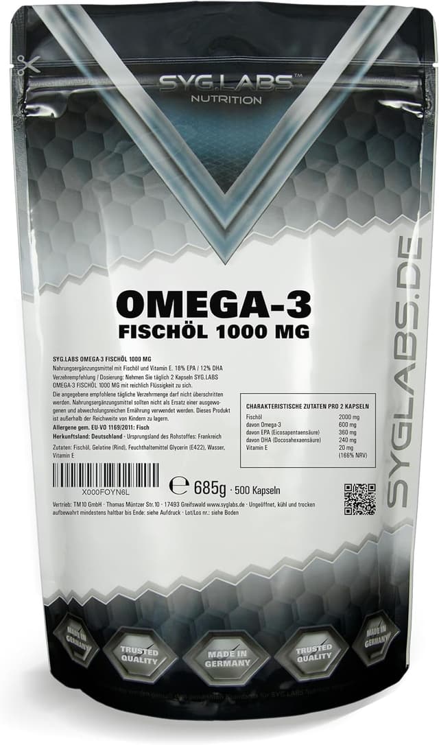 Detalle de Syglabs Omega 3 500 Kapseln 💊
