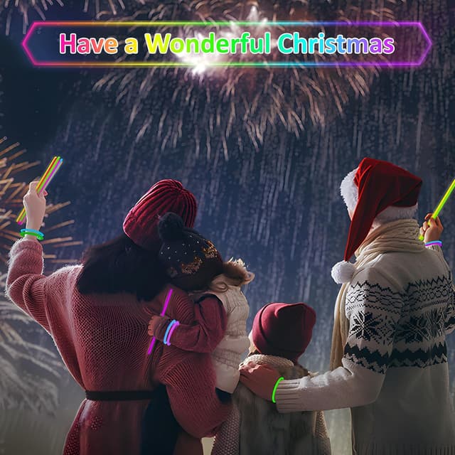 Detalle de Kimimara Knicklichter Party-Set für Kinder (100 Stück) – 7 Farben Leuchtstäbe mit 100 Verbindern