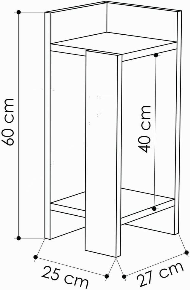 Detalle 2 de Dmora Taurus Comodino Bianco