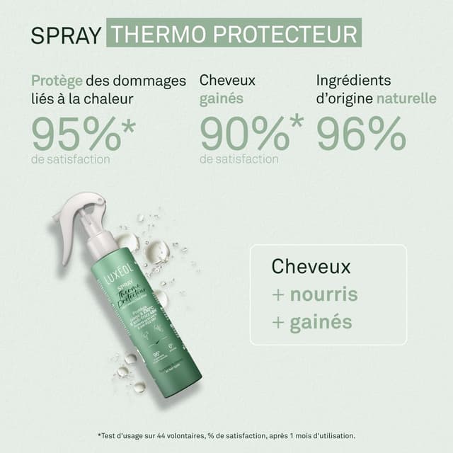 Detalle de LUXEOL Spray Thermoprotecteur 230°C anti-frisottis jusqu’à 48 h – 150 ml
