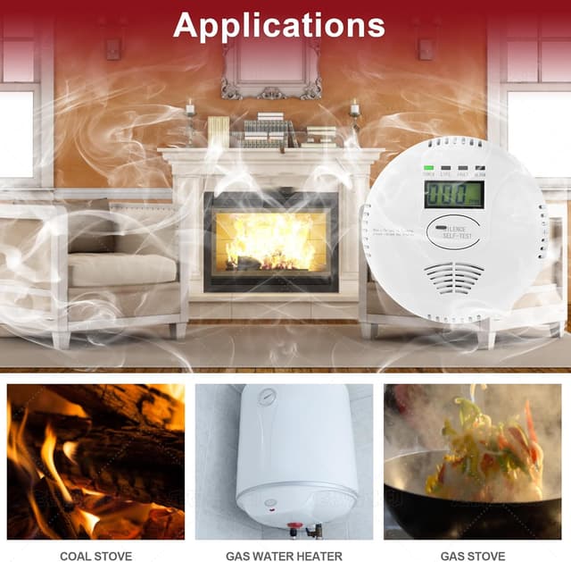 Thumbnail 4 de AGSMXSYG Carbon Monoxide Alarm with Digital Display ⛑