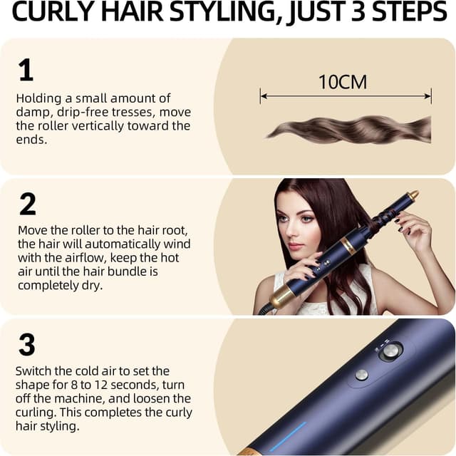 Thumbnail 6 de 4-in-1 Airstyler Hairstyler with Auto-Wrap Curling Iron and Blow-Dry Brush 💇♀