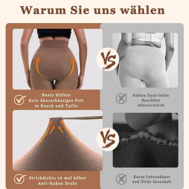 Detalle 2 de Thermo Strumpfhose Damen für Winter, 320 g