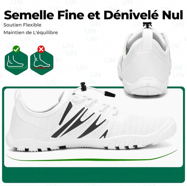 Detalle 2 de SAGUARO chaussures barefoot homme pour l’eau, séchage rapide et antidérapantes – de pointure 39 à 48