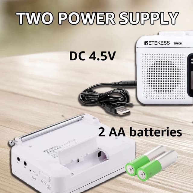 Thumbnail 6 de Retekess TR606 Registratore a cassette portatile 4,7x3,6