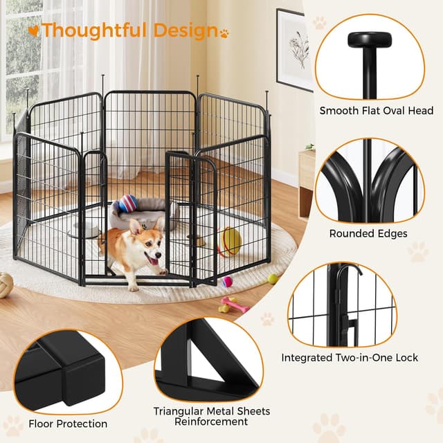 Thumbnail 6 de Yaheetech Welpenlaufstall 16-teilig 80cm