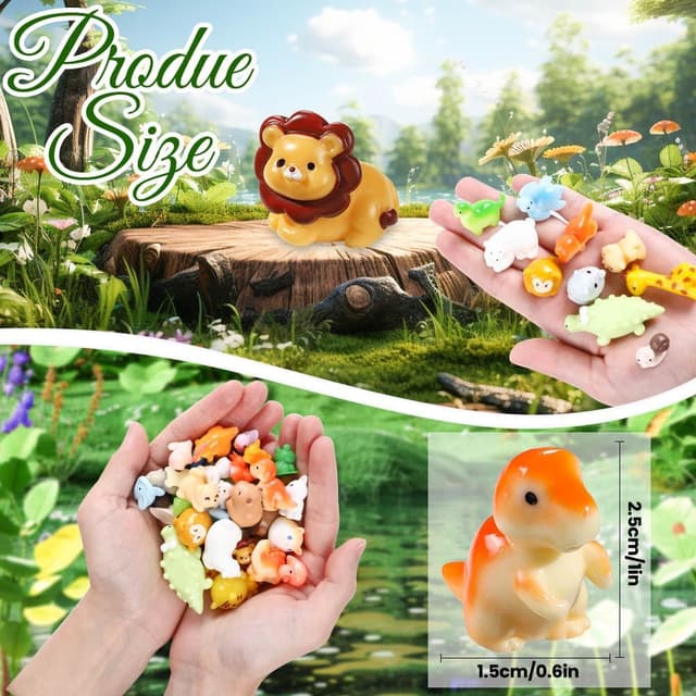 Thumbnail 1 de DIYDEC Mini Resin Animals 2.5in