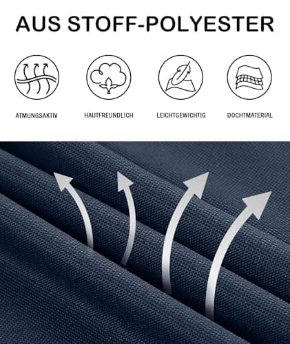 Detalle 2 de JACKETOWN Polo de manga corta para hombre de secado rápido y transpirable (Azul marino)