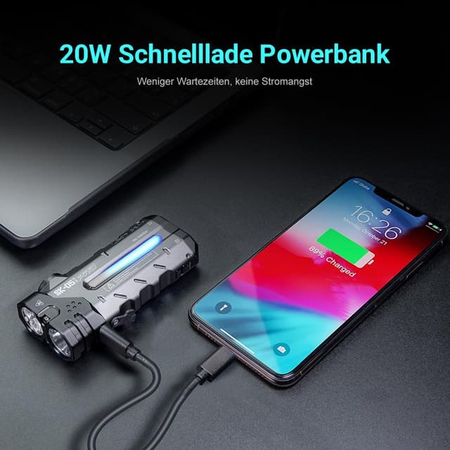 Thumbnail 2 de LOOP GEAR SK05 Pro LED Taschenlampe 4360 Lumen